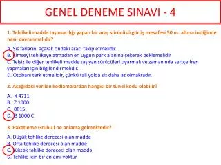 genel deneme sinavi 4
