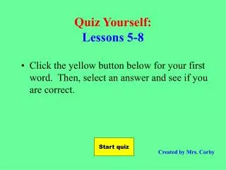 quiz yourself lessons 5 8