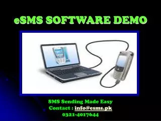 eSMS SOFTWARE DEMO