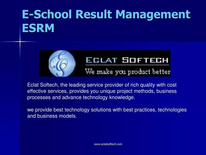 e school result management esrm