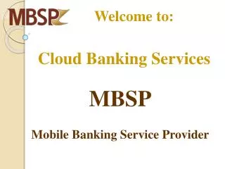 Cloud Banking Services