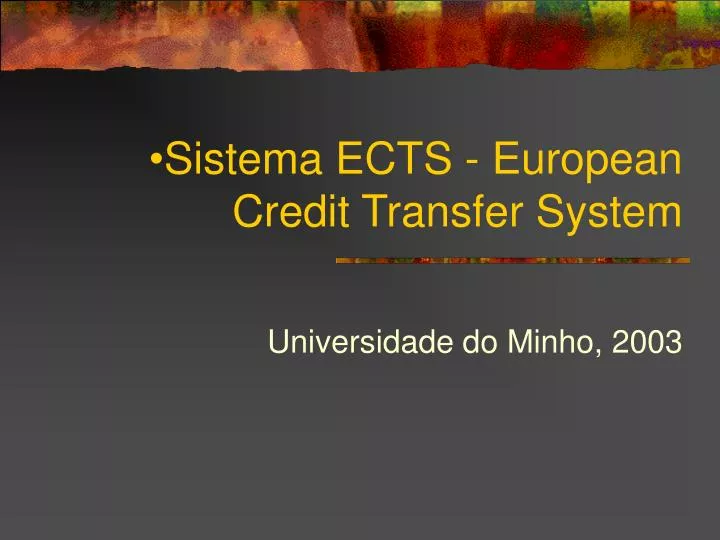 sistema ects european credit transfer system