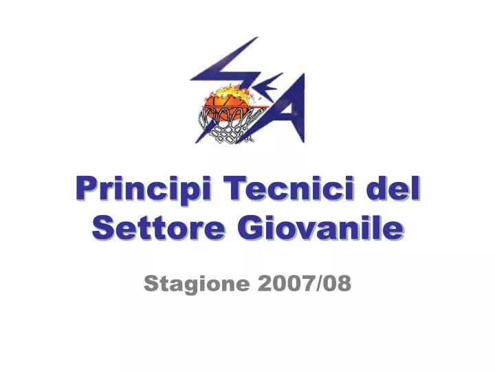 principi tecnici del settore giovanile