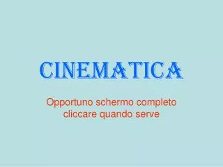 cinematica