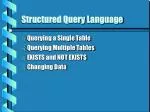 Structured Query Language - slide 1