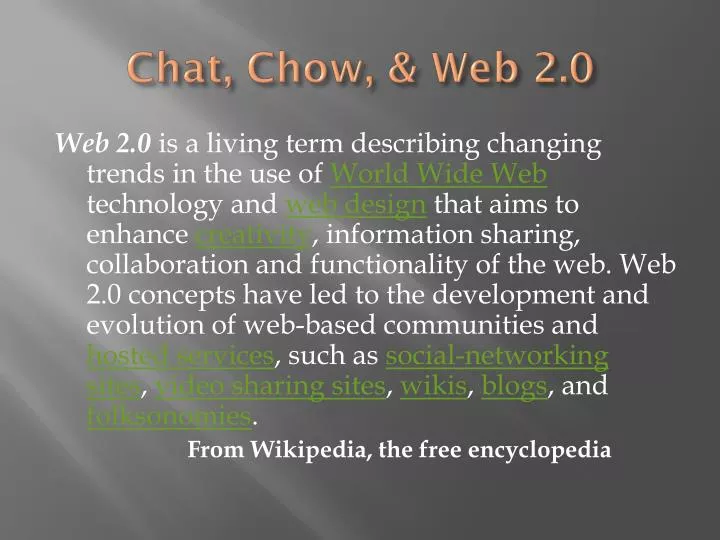 chat chow web 2 0