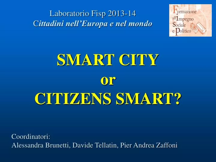 smart city or citizens smart