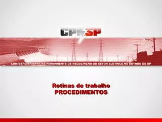 rotinas de trabalho procedimentos