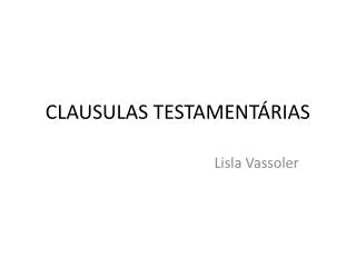 clausulas testament rias