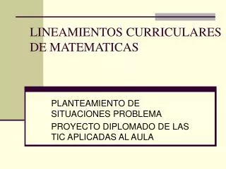 lineamientos curriculares de matematicas