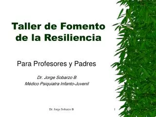 taller de fomento de la resiliencia