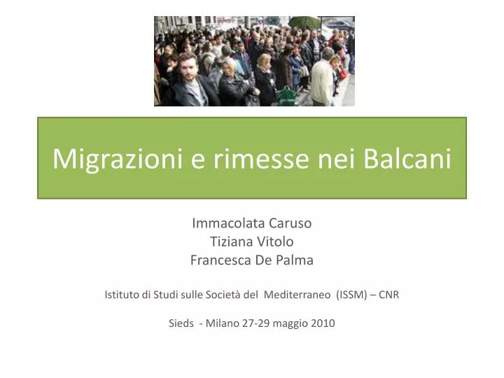 migrazioni e rimesse nei balcani