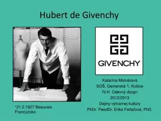 hubert de givenchy