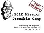 2012 Mission Possible Camp - slide 1