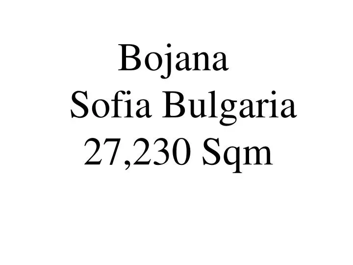bojana sofia bulgaria 27 230 sqm