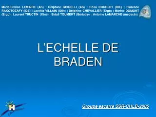 l echelle de braden