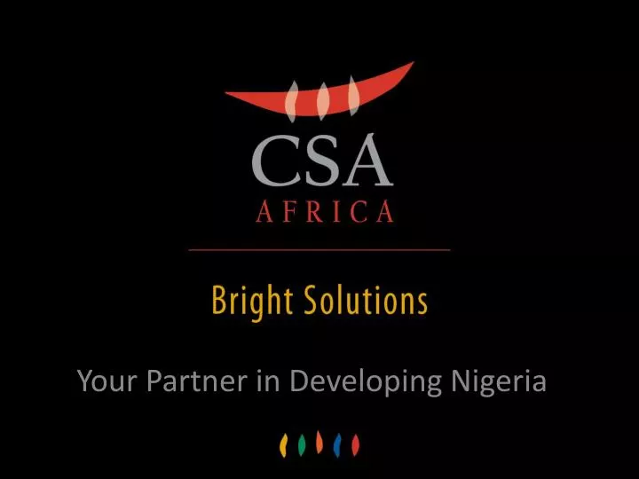 your partner in developing nigeria