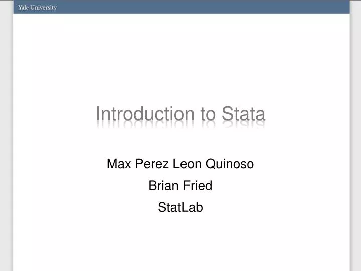 introduction to stata