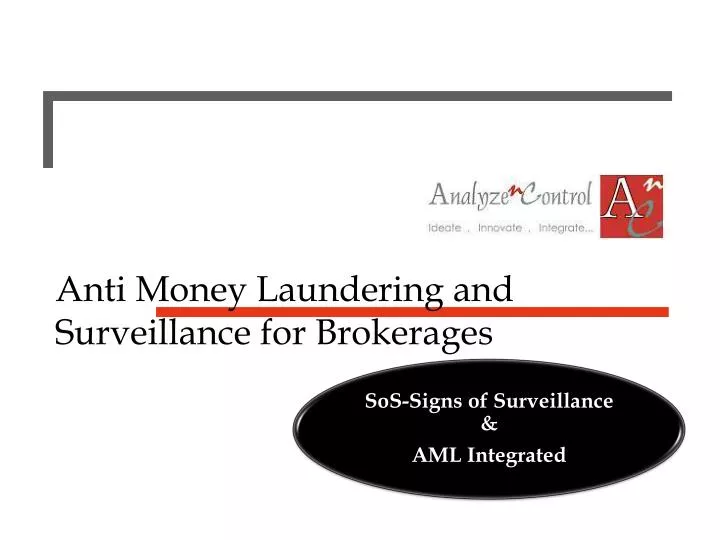 anti money laundering and surveillance for brokerages