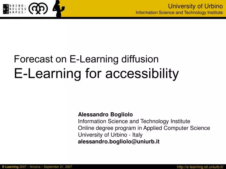 forecast on e learning diffusion e learning for accessibility