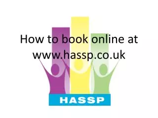 How to book online at hassp.co.uk