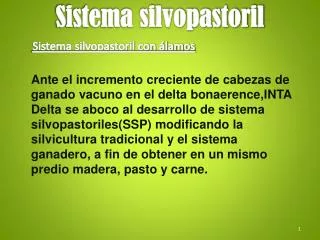 sistema silvopastoril
