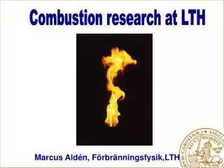 Combustion research at LTH