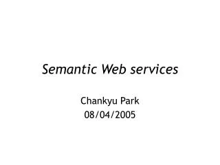 Semantic Web services