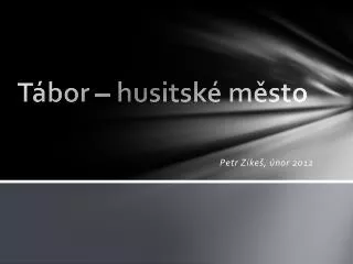 t bor husitsk m sto