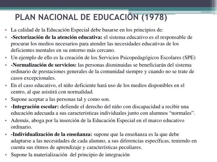 plan nacional de educaci n 1978