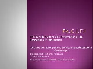 pa c i f i