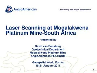 Laser Scanning at Mogalakwena Platinum Mine-South Africa
