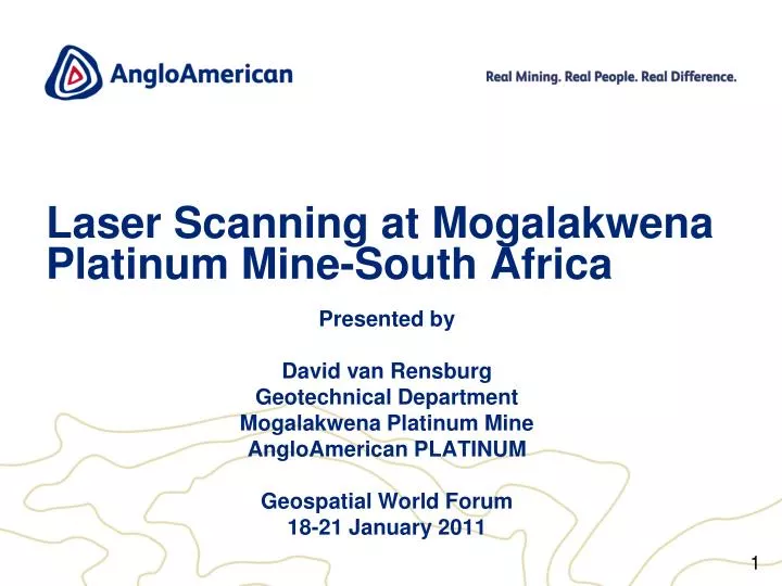 laser scanning at mogalakwena platinum mine south africa
