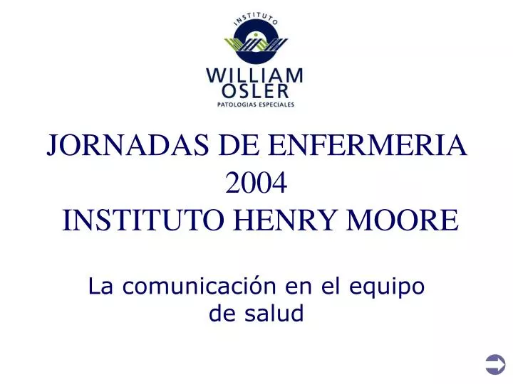 jornadas de enfermeria 2004 instituto henry moore