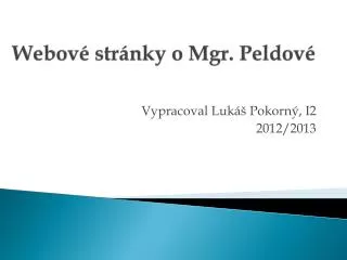webov str nky o mgr peldov