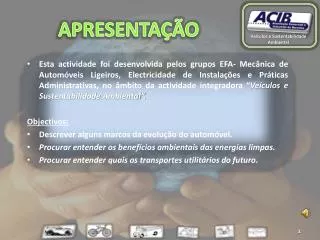 apresenta o