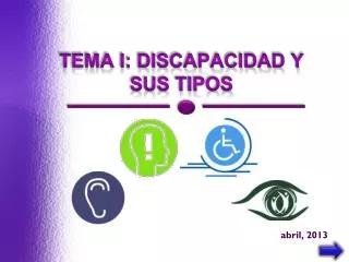 tema i discapacidad y sus tipos