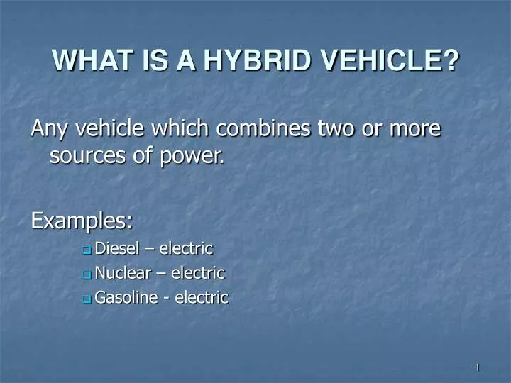 what is a hybrid vehicle