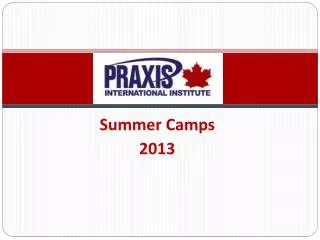 Summer Camps 2013