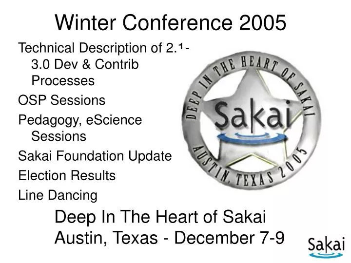 winter conference 2005