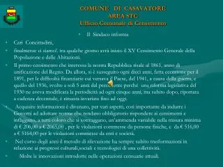 comune di casavatore area stc ufficio comunale di censimento