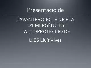 presentaci de