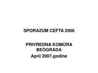 sporazum cefta 2006