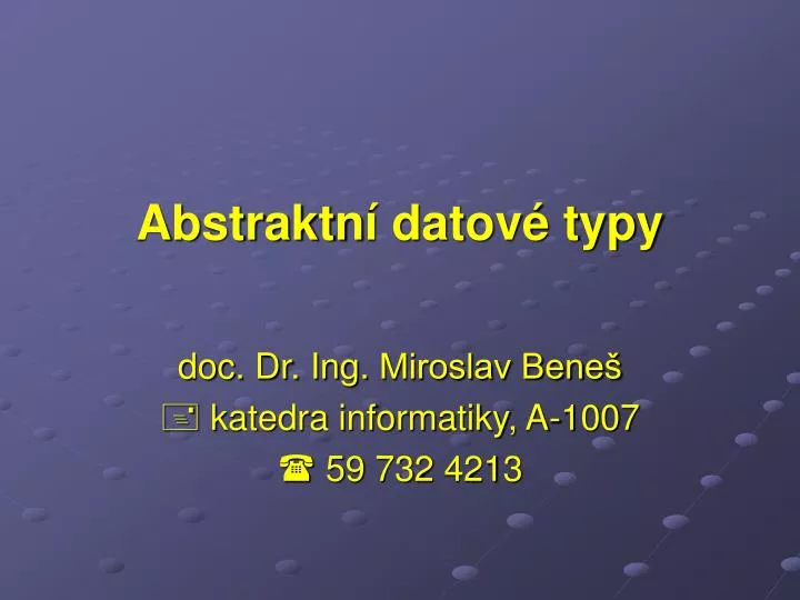 abstraktn datov typy