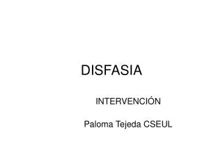 disfasia
