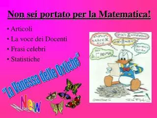 non sei portato per la matematica