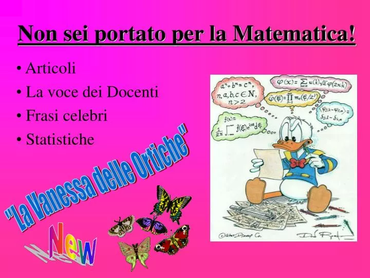 PPT - Non sei portato per la Matematica! PowerPoint Presentation, free  download - ID:4942142