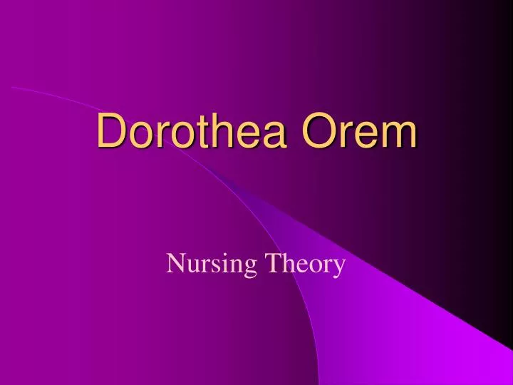 dorothea orem