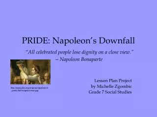 Lesson Plan Project by Michelle Zgombic Grade 7 Social Studies