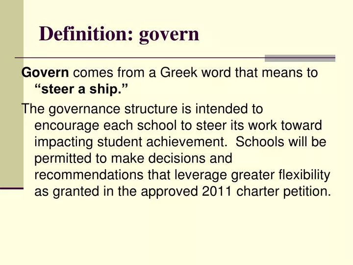 definition govern
